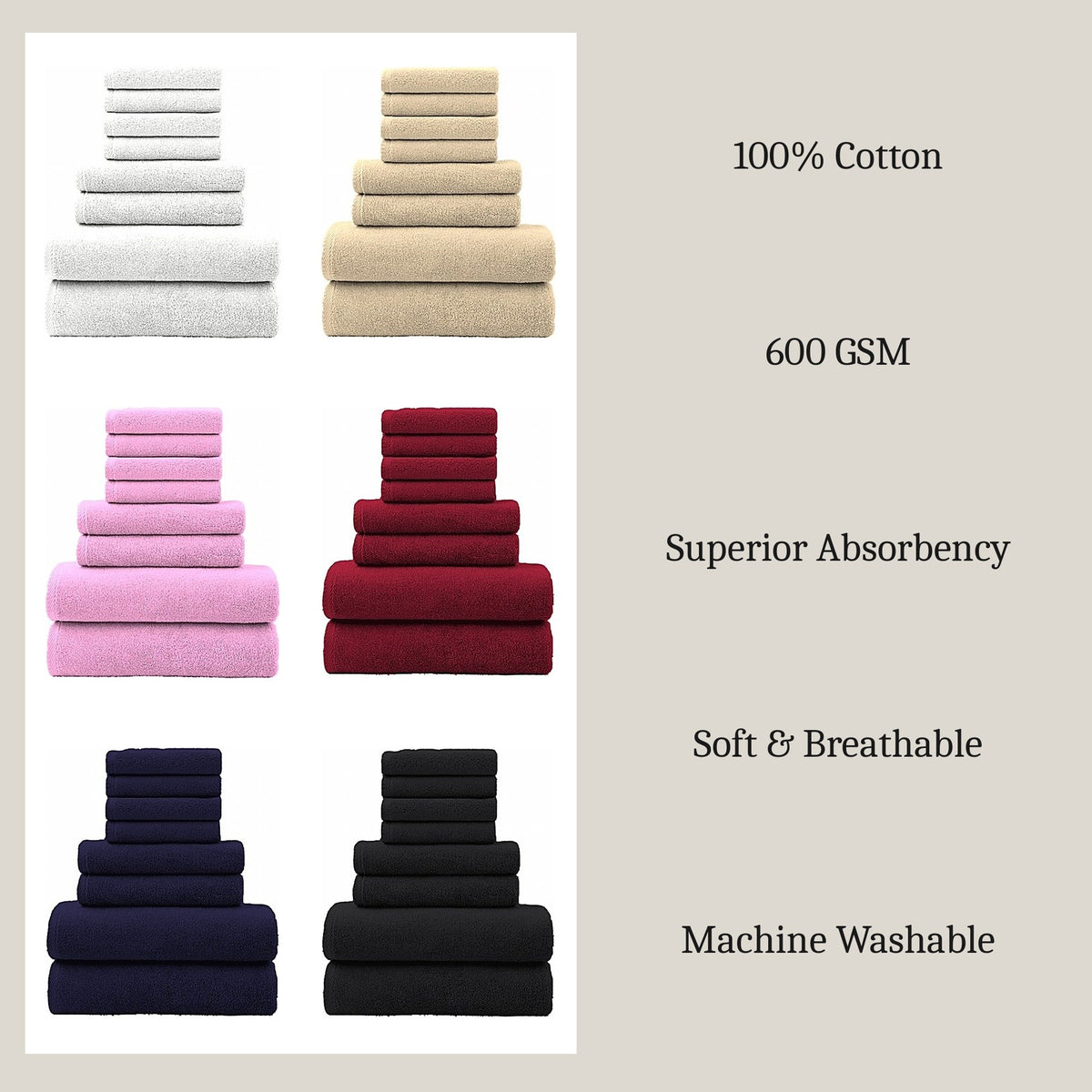 8 Piece Family Towel Set