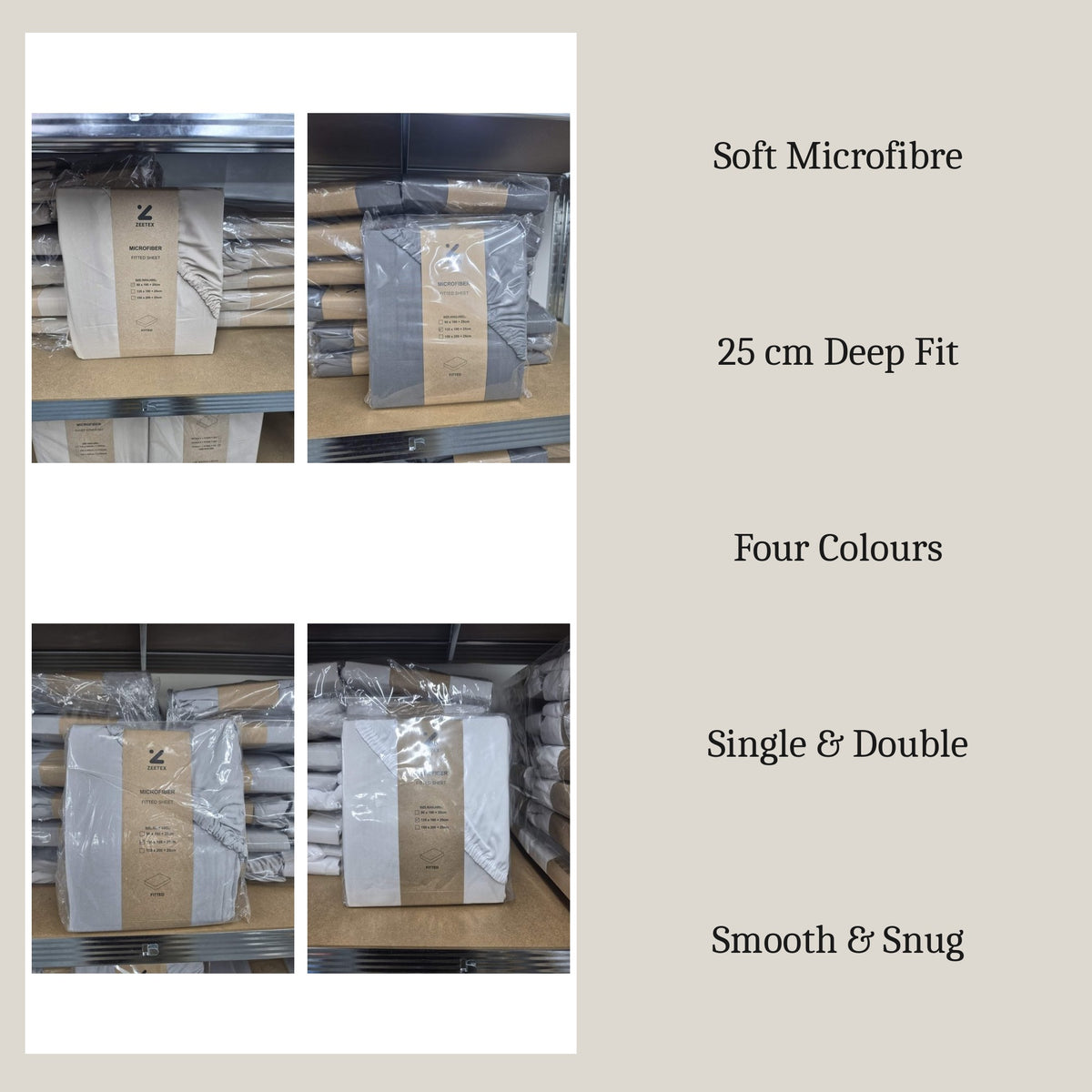 Microfibre Fitted Sheet Set