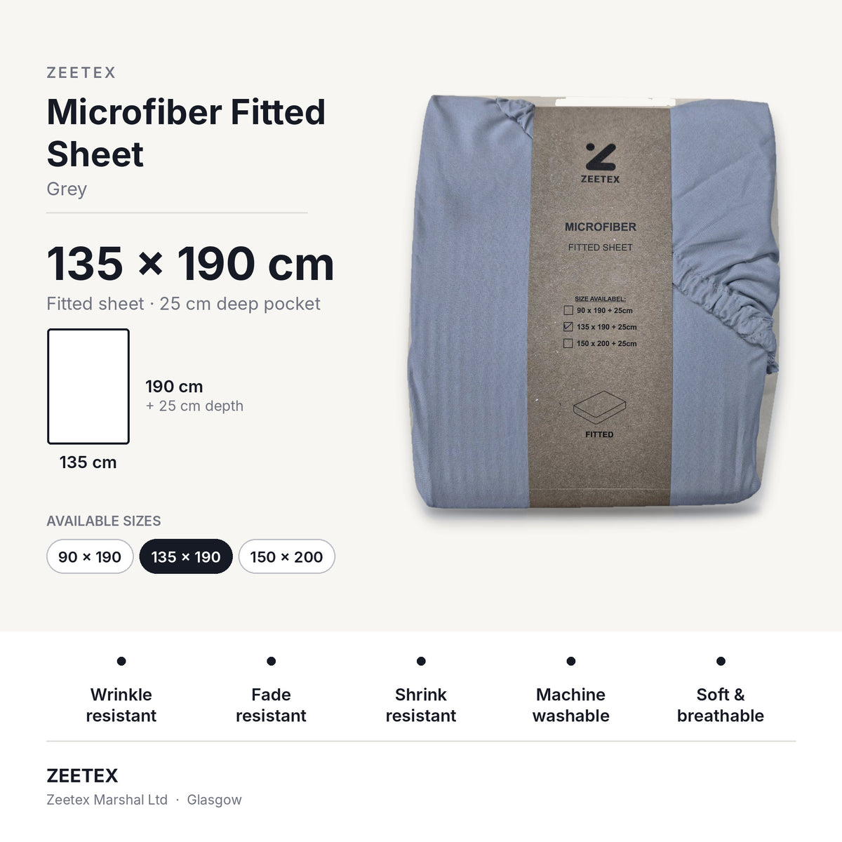 Microfibre Fitted Sheet Set