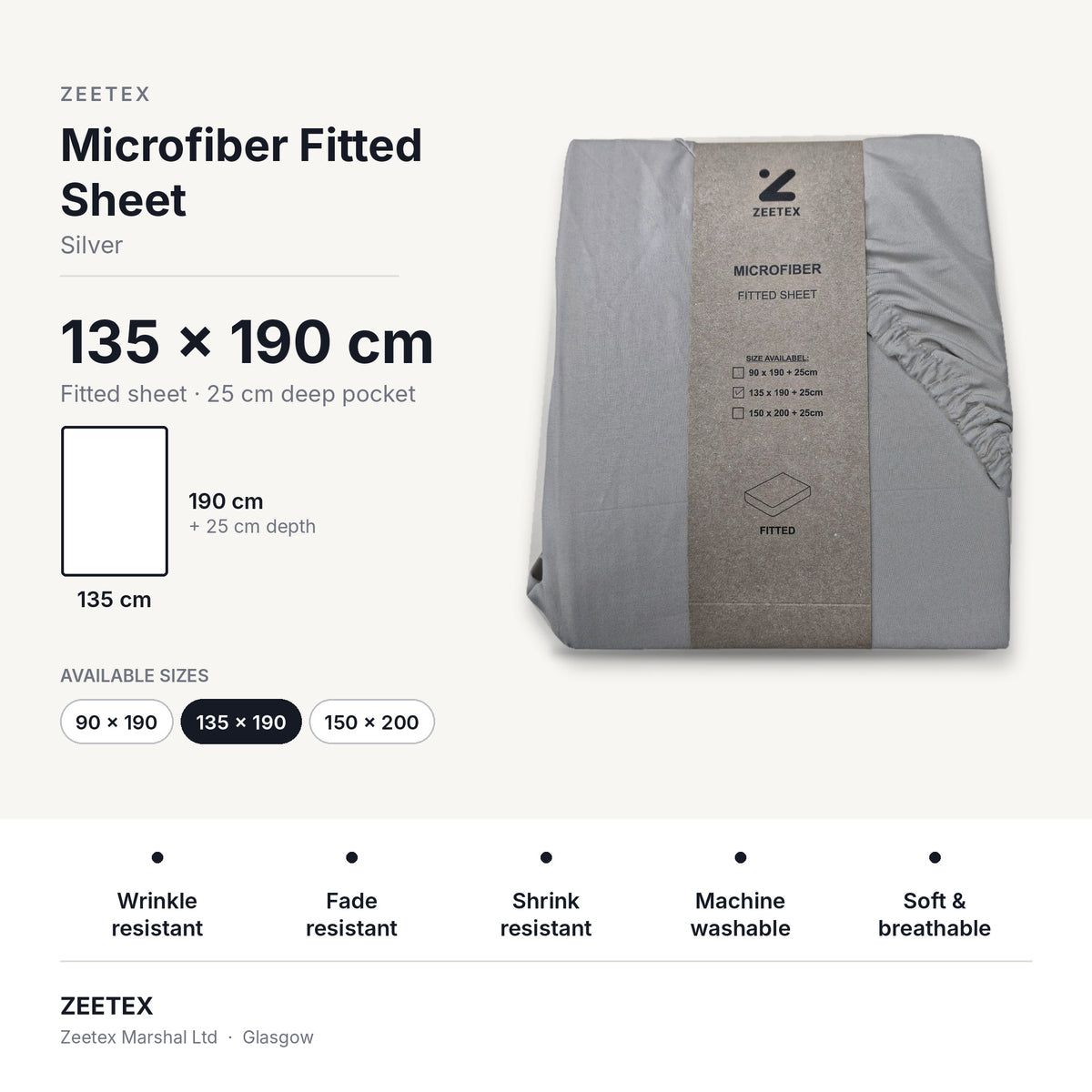 Microfibre Fitted Sheet Set