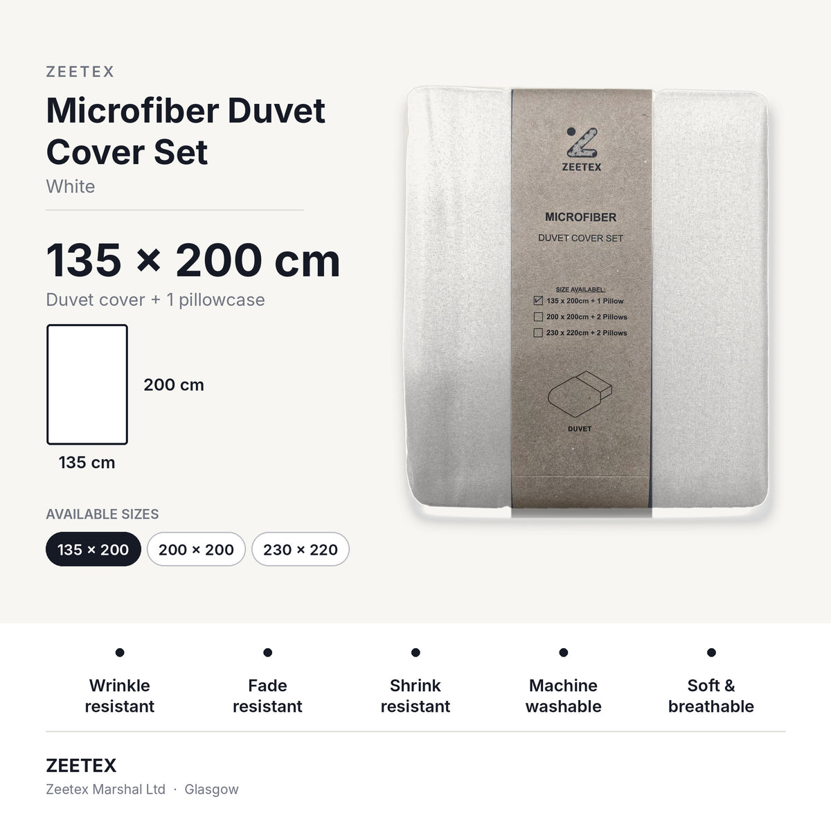 Microfibre Duvet Cover Set