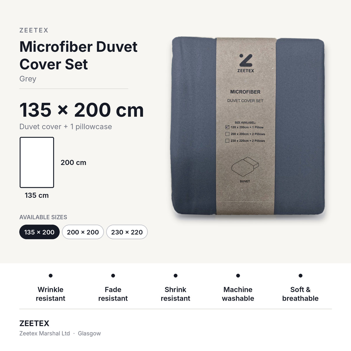 Microfibre Duvet Cover Set