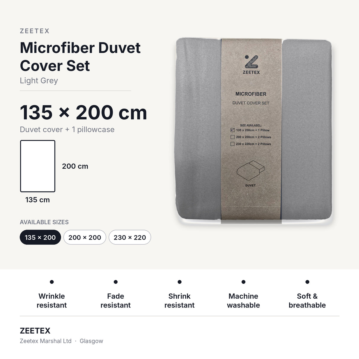 Microfibre Duvet Cover Set