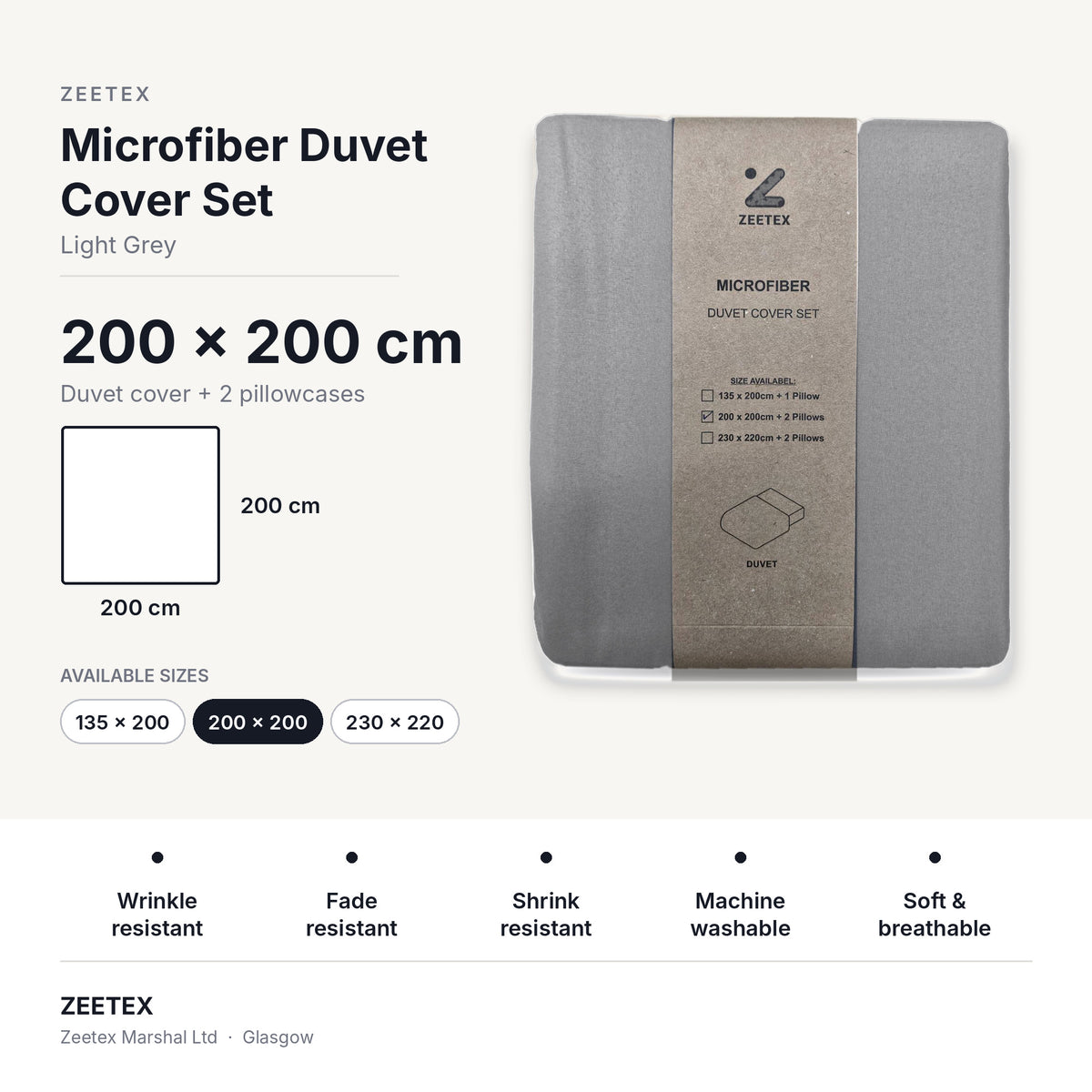 Microfibre Duvet Cover Set