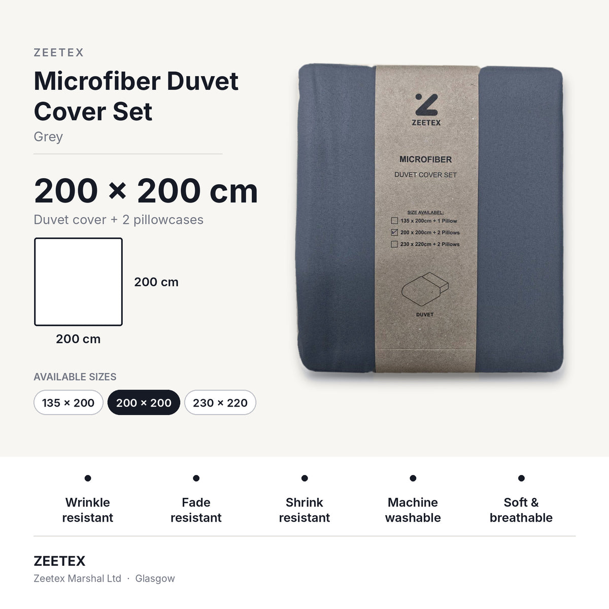 Microfibre Duvet Cover Set