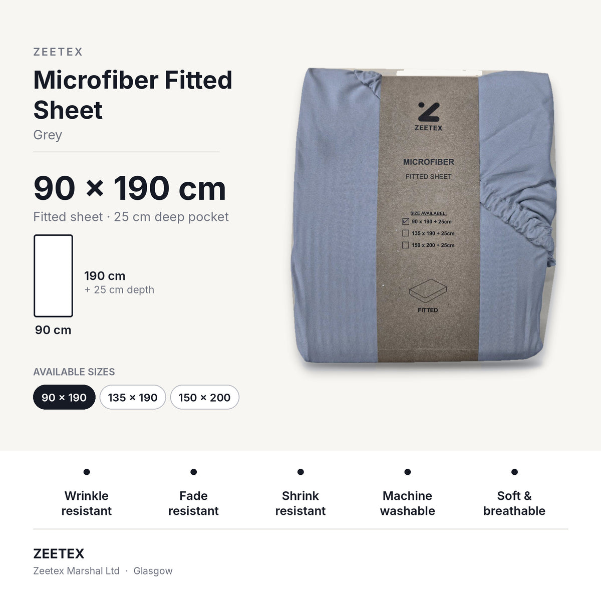 Microfibre Fitted Sheet Set