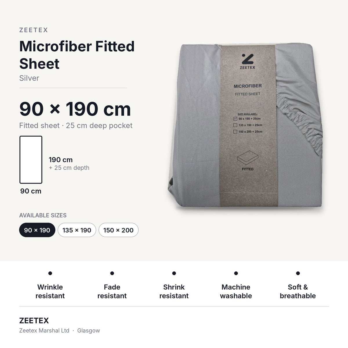Microfibre Fitted Sheet Set