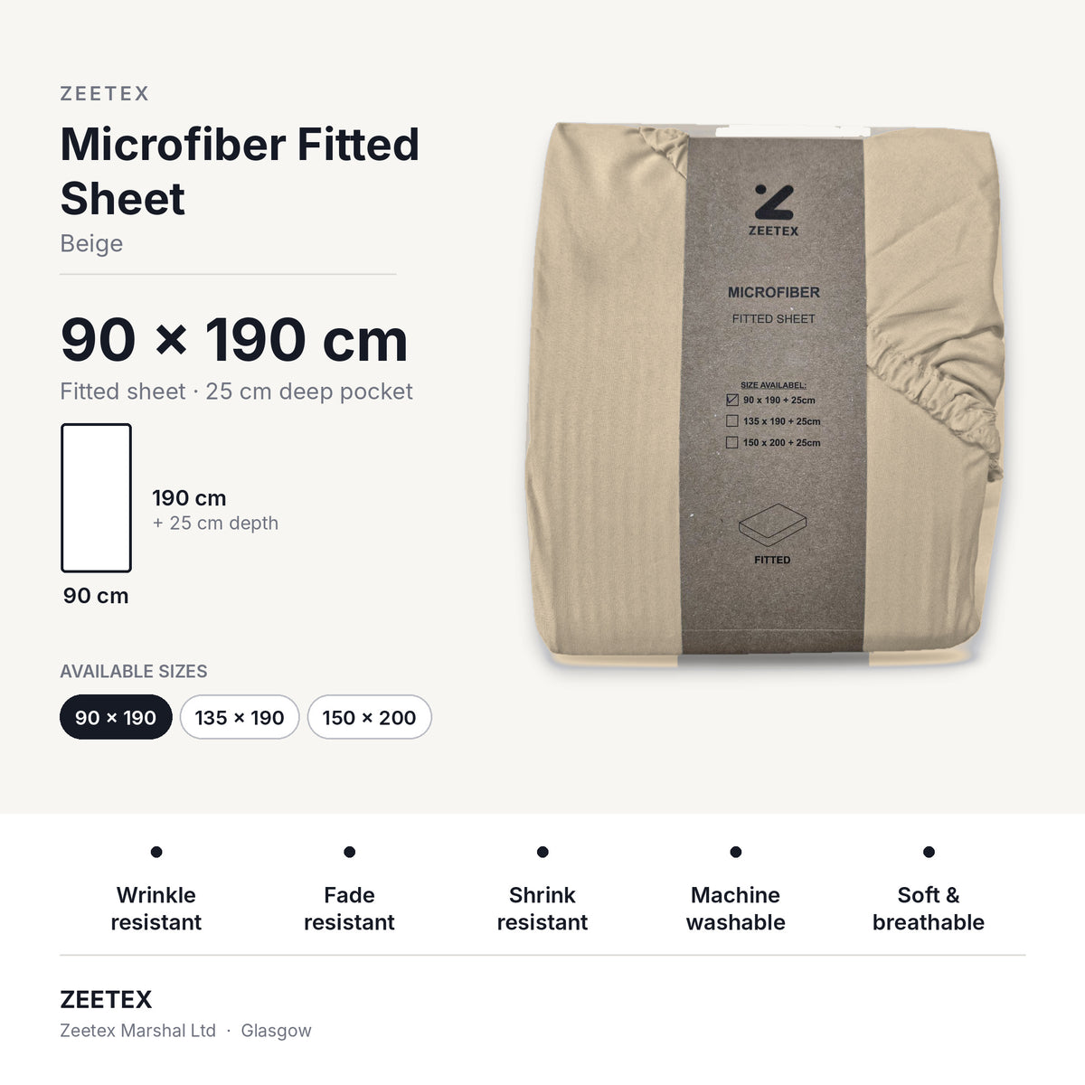 Microfibre Fitted Sheet Set