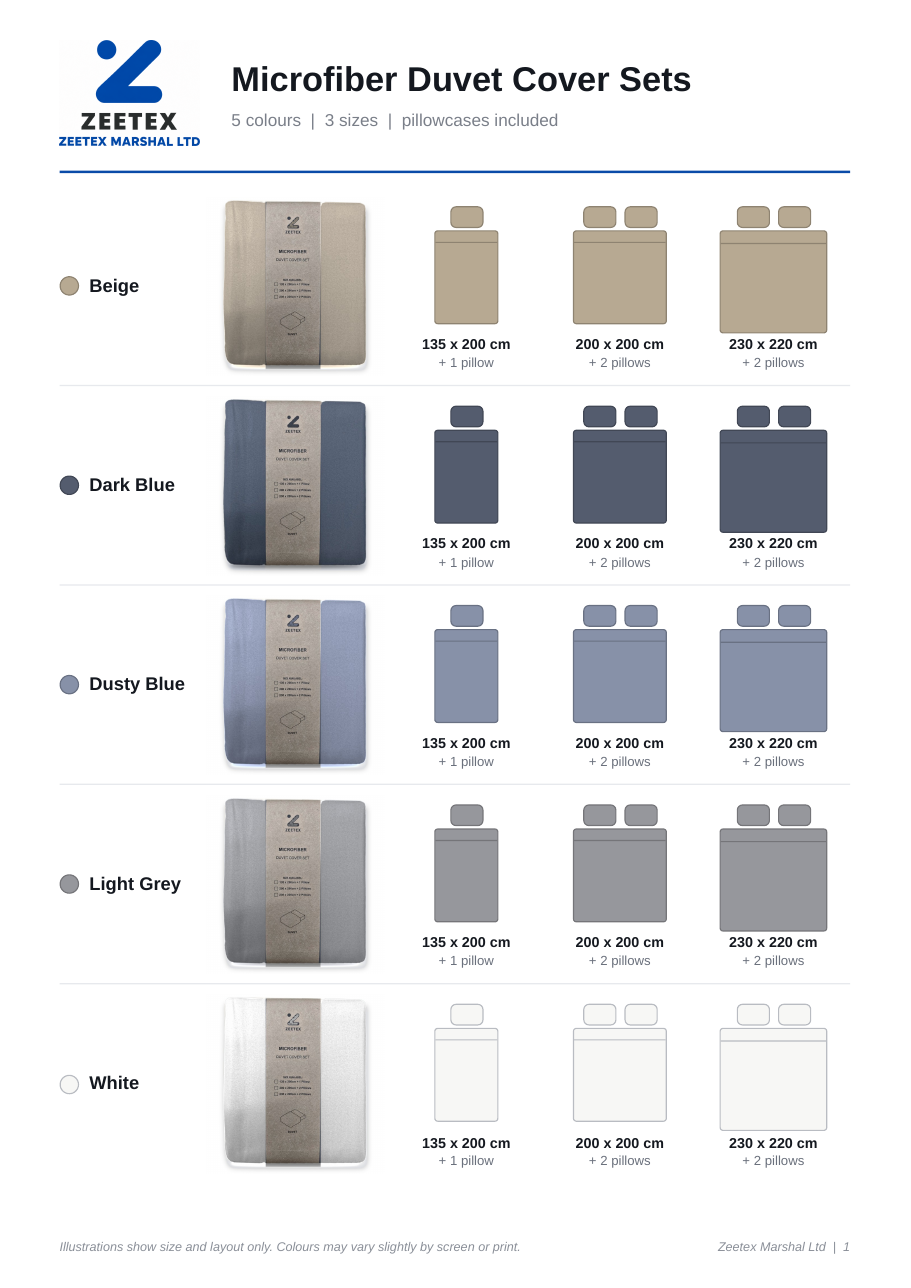 Microfibre Duvet Cover Set