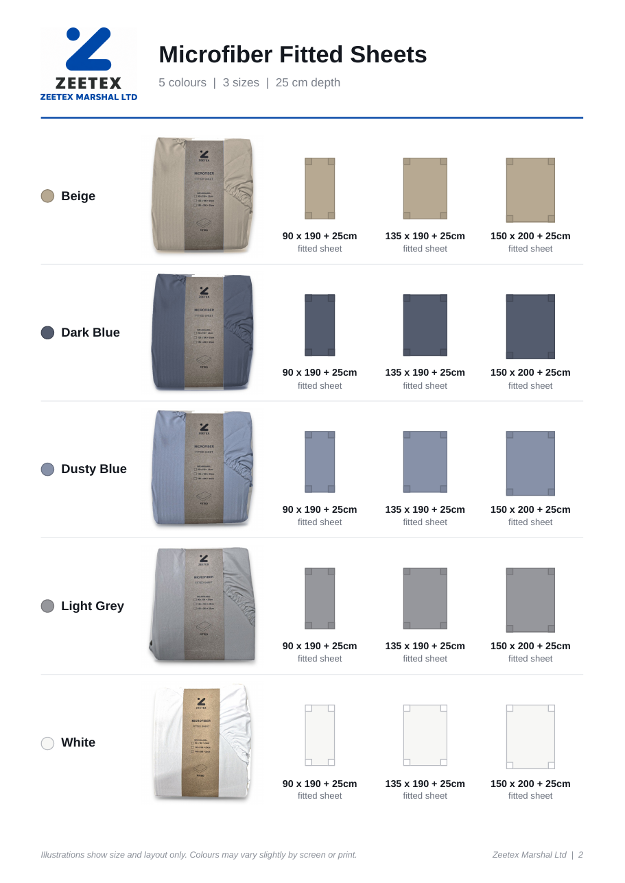 Microfibre Fitted Sheet Set